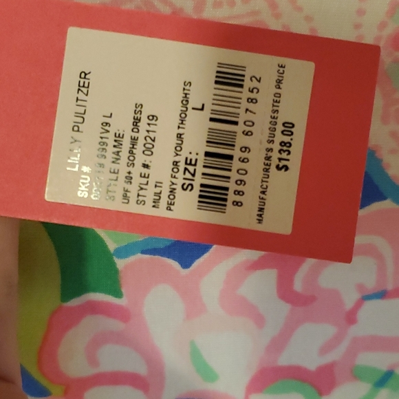 Lilly Pulitzer Sophie dress sz L Peony For Your Thoughts - Picture 4 of 8